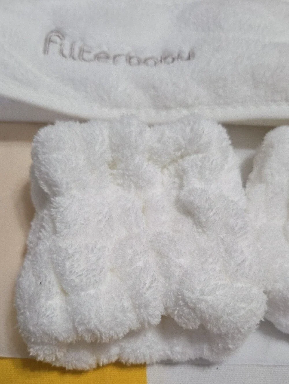 White Terry Headband and Wristband Spa Set